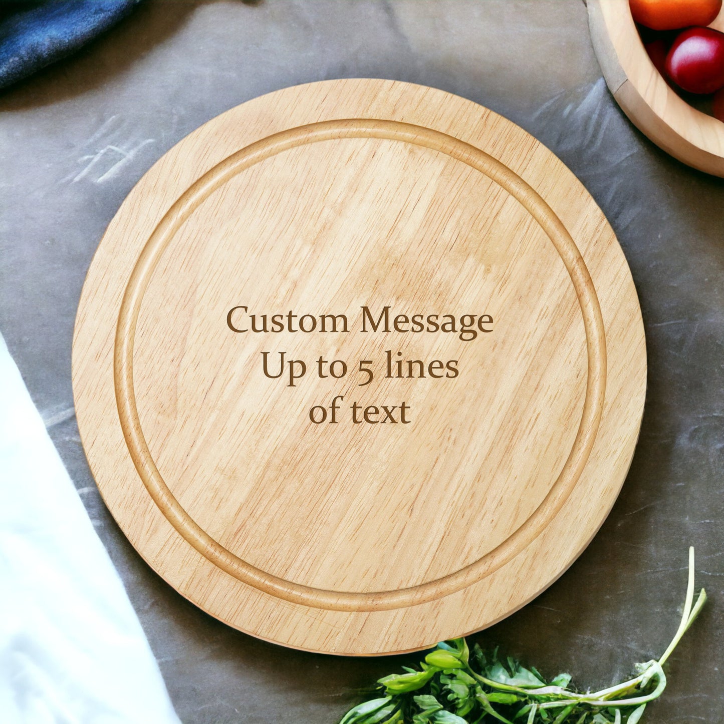 Personalised Cheeseboard and Utensils set - Custom Text