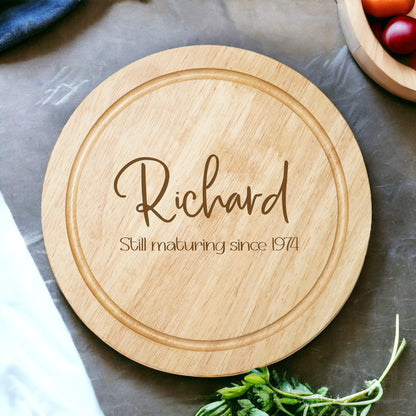 Maturing Personalised Cheeseboard with utensils set