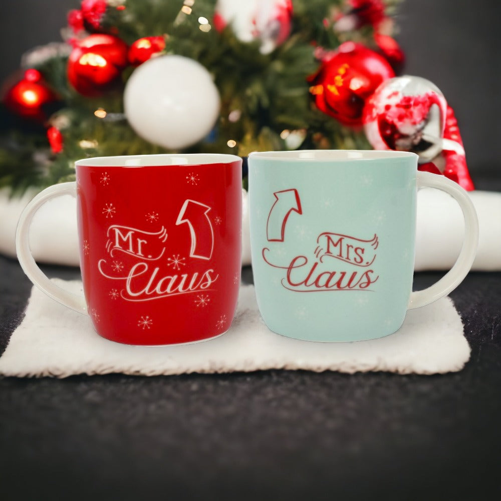 Mr & Mrs Claus Mug Set