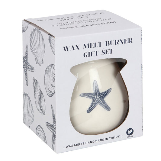 Starfish Wax Melt Burner Gift Set