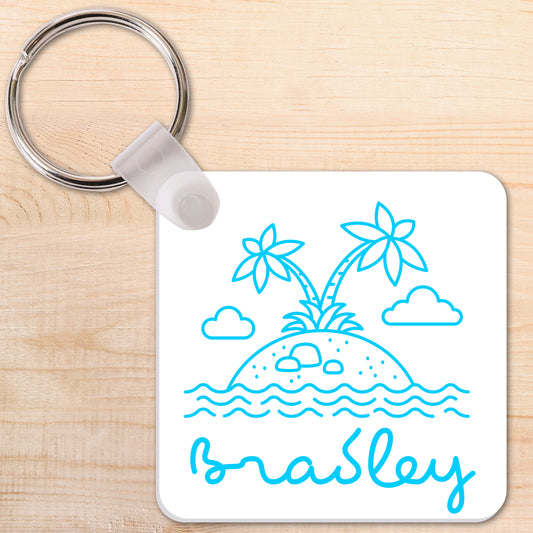 Island Vibes Blue Keyring