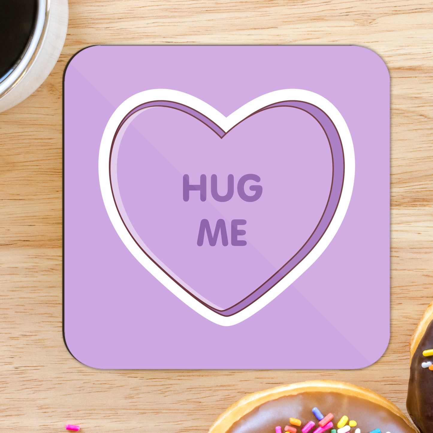 'Hug Me' Love Heart Coaster