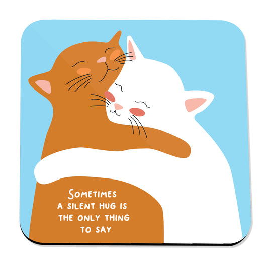 Silent Hug Ginger & White Coaster