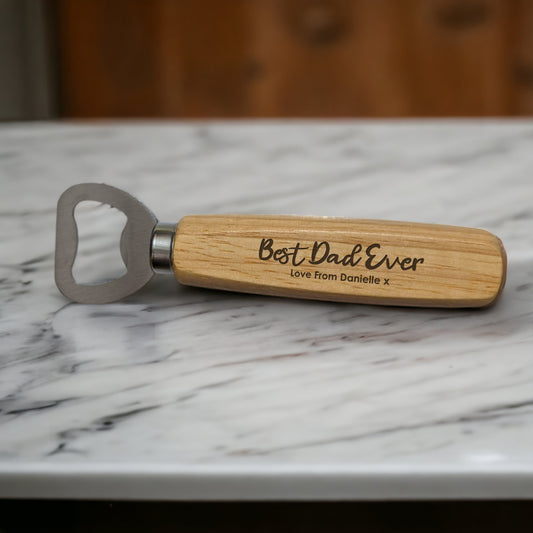 Wooden Bottle Opener - Best Dad Ever