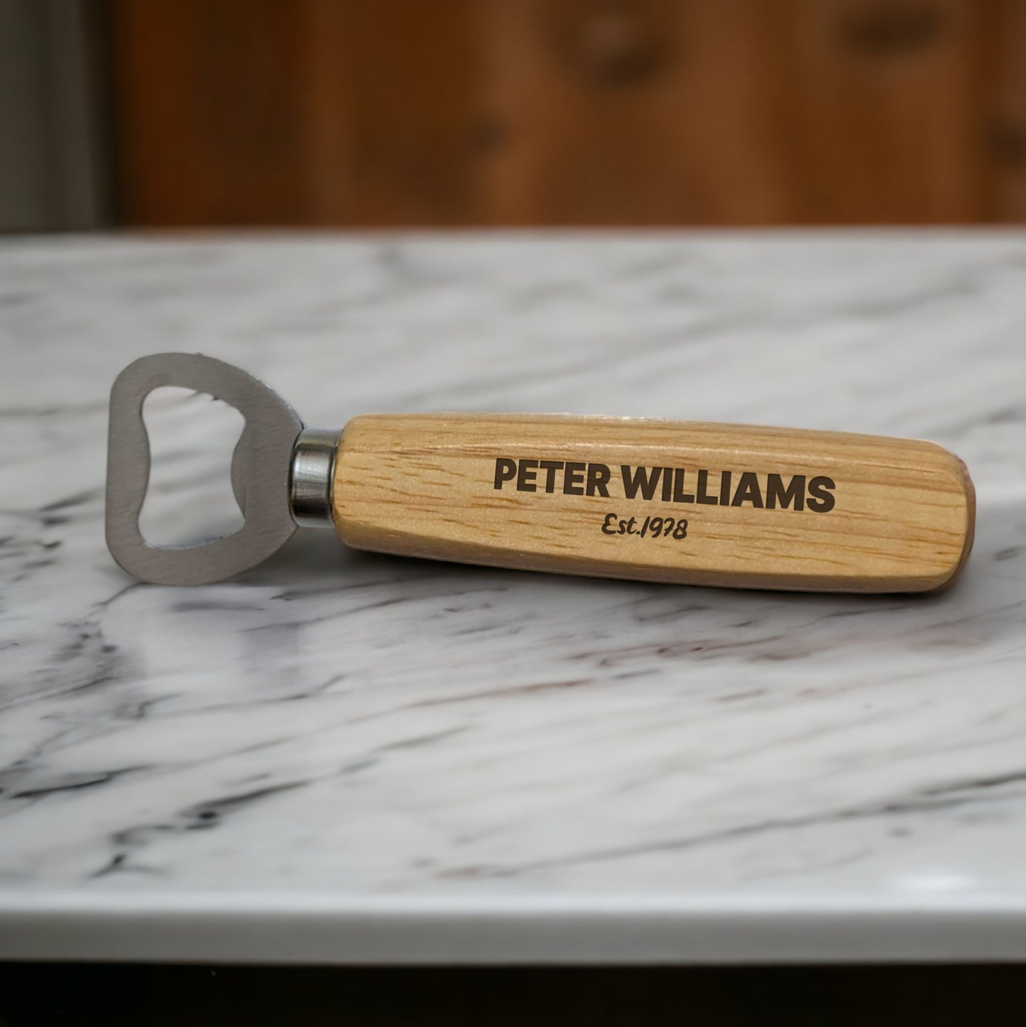 Wooden Bottle Opener - Name & Year