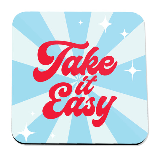 Blue Take it Easy Coaster