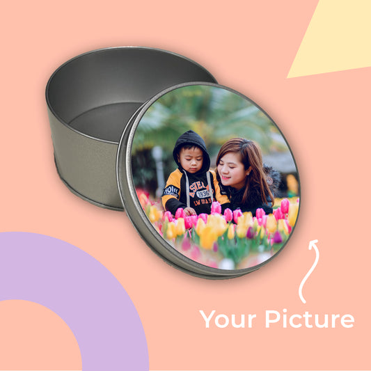 Round Metal Tin - Photo Upload